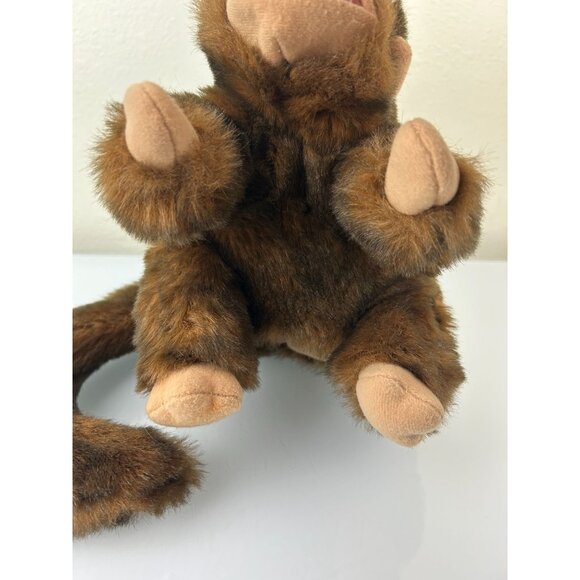 Folkmanis Folktails Monkey Hand Puppet Plush Long Tail Brown Toy - Picture 4 of 13